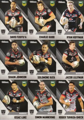 2017 NRL Traders Base Team Set - Warriors