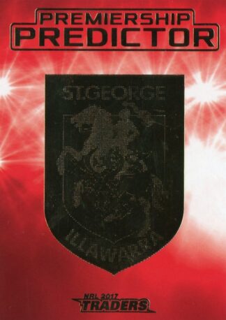 2017 NRL Traders Premiership Predictor - PP13 St George Dragons