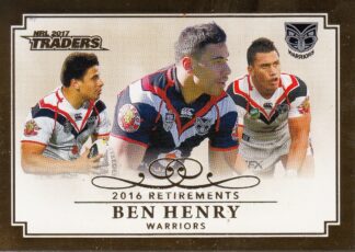 2017 NRL Traders Retirements - R14 Ben Henry Warriors