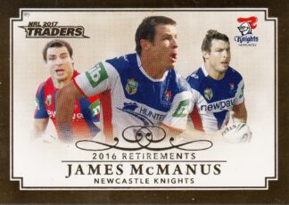 2017 NRL Traders Retirements - R08 James McManus Newcastle Knights