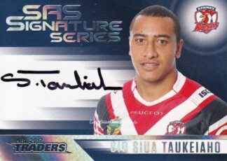 2017 NRL Traders Authentic SAS Signature - SASS14 Sio Siua Taukeiaho Sydney Roosters