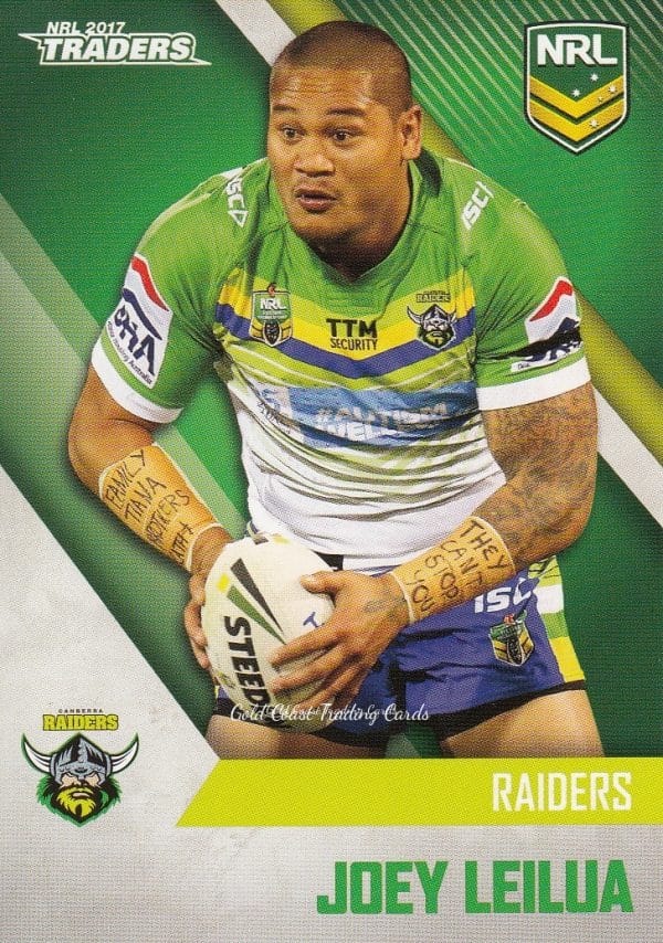 2017 NRL Traders Common Card - Base 016 Joey Leilua Canberra Raiders
