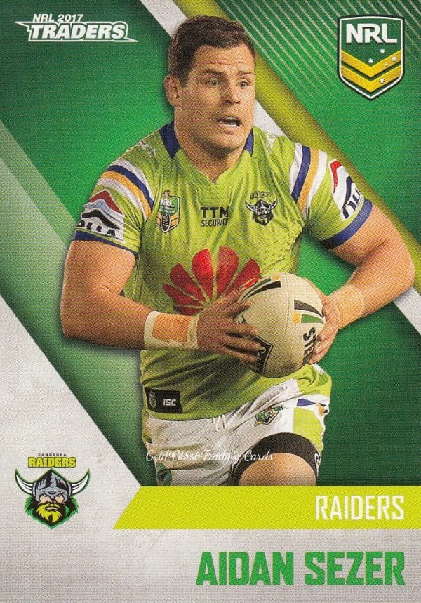 2017 NRL Traders Common Card - Base 018 Aidan Sezer Canberra Raiders