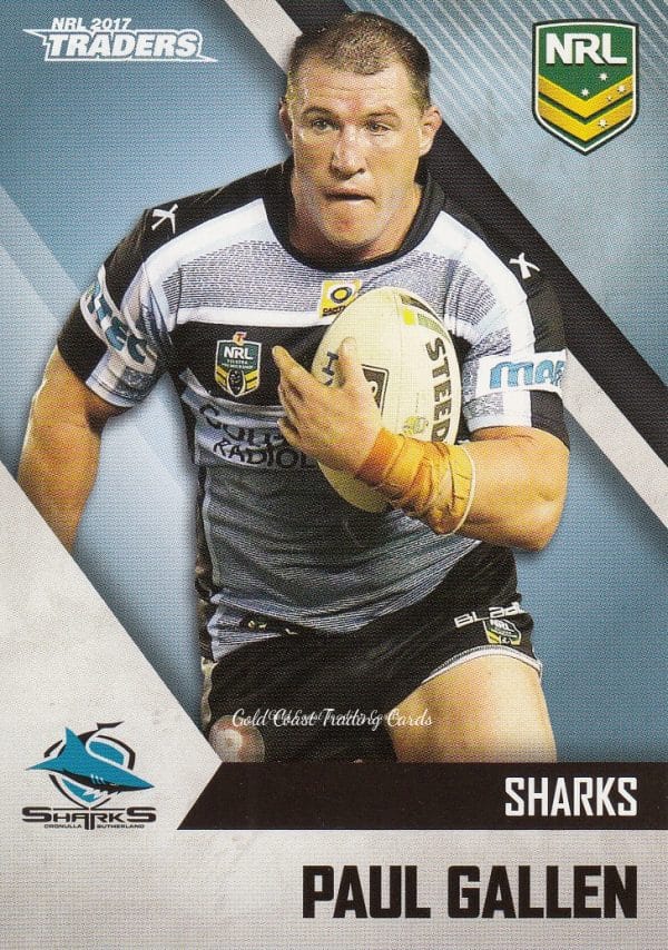 2017 NRL Traders Common Card - Base 033 Paul Gallen Cronulla Sharks