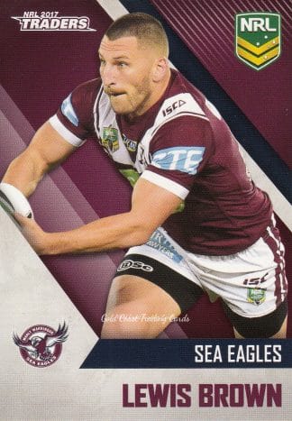 2017 NRL Traders Common Card - Base 052 Lewis Brown Manly Sea Eagles