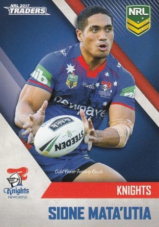 2017 NRL Traders Common Card - Base 075 Sione Mata'utia Newcastle Knights