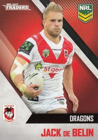 2017 NRL Traders Common Card - Base 124 Jack De Belin St George Dragons