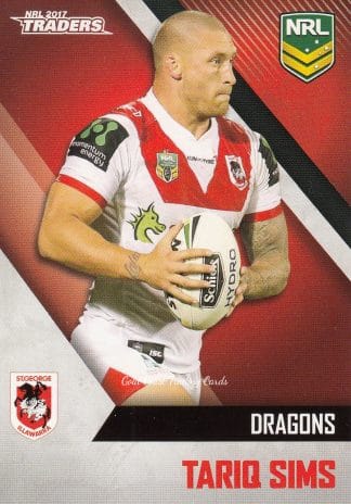 2017 NRL Traders Common Card - Base 128 Tariq Sims St George Dragons