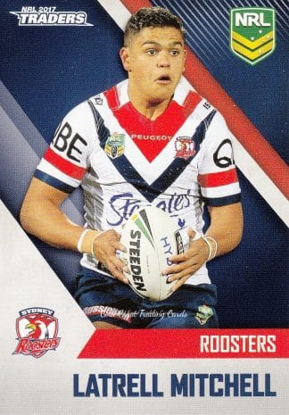 2017 NRL Traders Common Card - Base 137 Latrell Mitchell Sydney Roosters