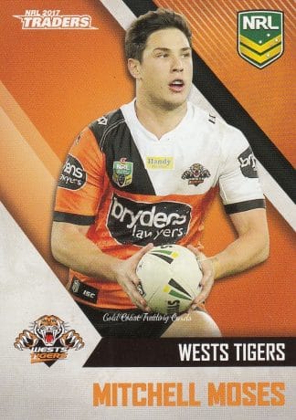 2017 NRL Traders Common Card - Base 154 Mitchell Moses Wests Tigers