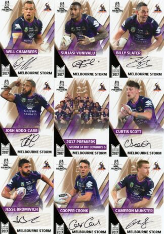 2017 NRL Premiers Signature Collection Set - SPC01 to SPC20 Melbourne Storm - #44 / 50