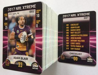 2017 NRL Xtreme Base Set - 160 Common Cards