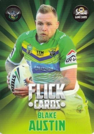 2017 NRL Xtreme Flick Cards - FC02 Blake Austin Canberra Raiders