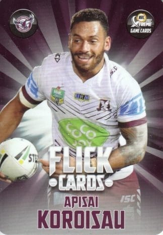2017 NRL Xtreme Flick Cards - FC06 Apisai Koroisau Manly Sea Eagles