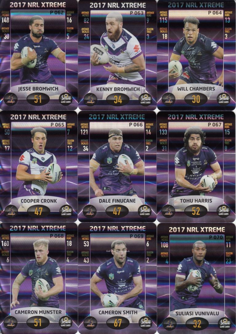 2017 NRL Xtreme Parallel Team Set - Melbourne Storm