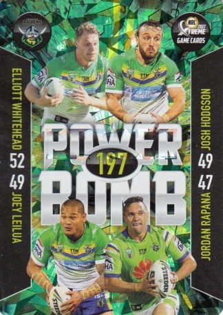 2017 NRL Xtreme Power Bomb Team - PB02 Canberra Raiders