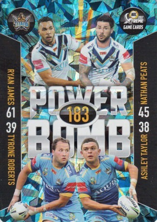 2017 NRL Xtreme Power Bomb Team - PB05 Gold Coast Titans