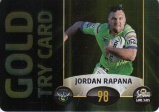 2017 NRL Xtreme Power Cards - PC02 Jordan Rapana Canberra Raiders