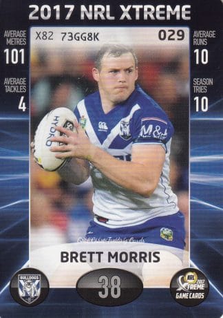 2017 NRL Xtreme Common Card - Base 029 Brett Morris Canterbury Bulldogs