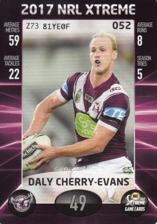 2017 NRL Xtreme Common Card - Base 052 Daly Cherry-Evans Manly Sea Eagles