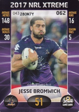 2017 NRL Xtreme Common Card - Base 062 Jesse Bromwich Melbourne Storm