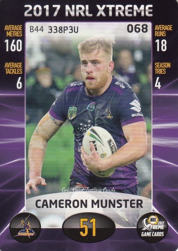2017 NRL Xtreme Common Card - Base 068 Cameron Munster Melbourne Storm