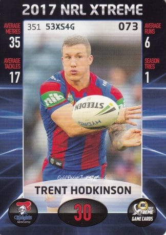 2017 NRL Xtreme Common Card - Base 073 Trent Hodkinson Newcastle Knights
