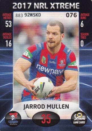 2017 NRL Xtreme Common Card - Base 076 Jarrod Mullen Newcastle Knights