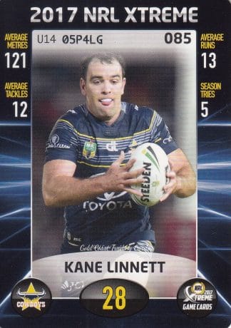 2017 NRL Xtreme Common Card - Base 085 Kane Linnett North QLD Cowboys