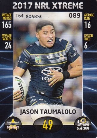 2017 NRL Xtreme Common Card - Base 089 Jason Taumalolo North QLD Cowboys
