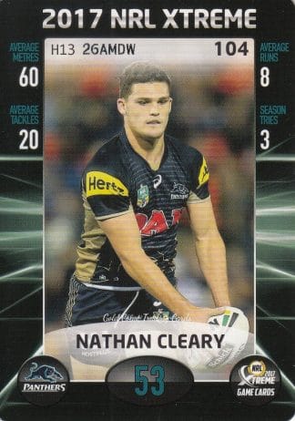 2017 NRL Xtreme Common Card - Base 104 Nathan Cleary Penrith Panthers