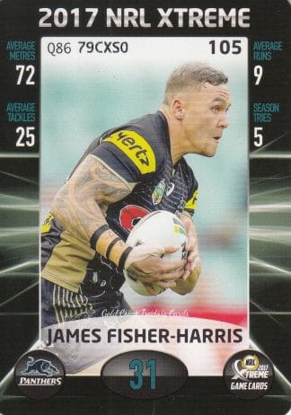 2017 NRL Xtreme Common Card - Base 105 James Fisher-Harris Penrith Panthers