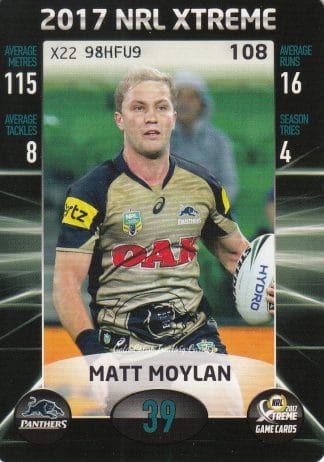 2017 NRL Xtreme Common Card - Base 108 Matt Moylan Penrith Panthers
