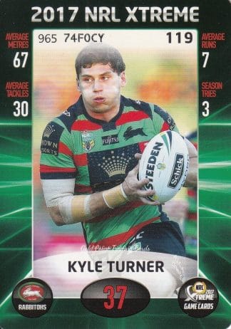 2017 NRL Xtreme Common Card - Base 119 Kyle Turner South Sydney Rabbitohs