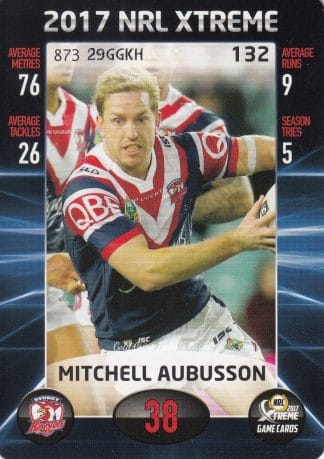 2017 NRL Xtreme Common Card - Base 132 Mitchell Aubusson Sydney Roosters