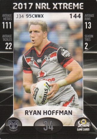 2017 NRL Xtreme Common Card - Base 144 Ryan Hoffman Warriors