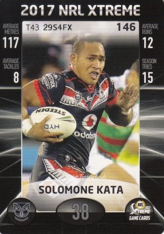 2017 NRL Xtreme Common Card - Base 146 Solomone Kata Warriors