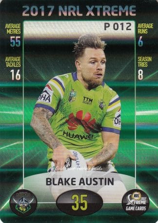 2017 NRL Xtreme Parallels - P012 Blake Austin Canberra Raiders
