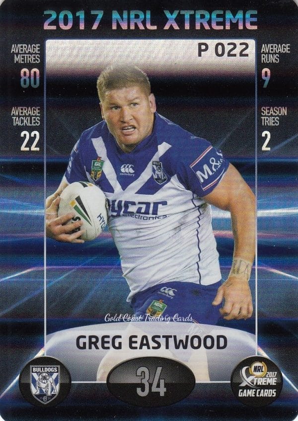 2017 NRL Xtreme Parallels - P022 Greg Eastwood Canterbury Bulldogs