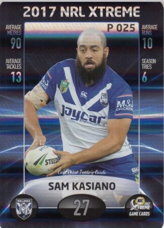 2017 NRL Xtreme Parallels - P025 Sam Kasiano Canterbury Bulldogs