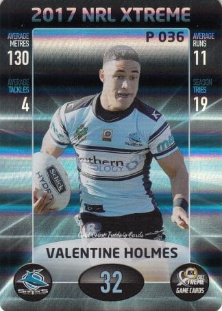 2017 NRL Xtreme Parallels - P036 Valentine Holmes Cronulla Sharks