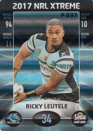 2017 NRL Xtreme Parallels - P037 Ricky Leutele Cronulla Sharks