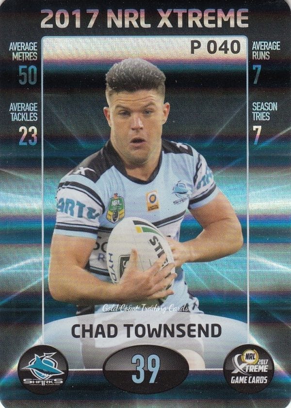 2017 NRL Xtreme Parallels - P040 Chad Townsend Cronulla Sharks