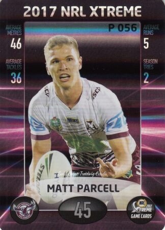 2017 NRL Xtreme Parallels - P056 Matt Parcell Manly Sea Eagles