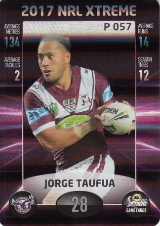 2017 NRL Xtreme Parallels - P057 Jorge Taufua Manly Sea Eagles