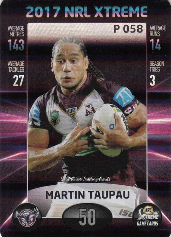 2017 NRL Xtreme Parallels - P058 Martin Taupau Manly Sea Eagles
