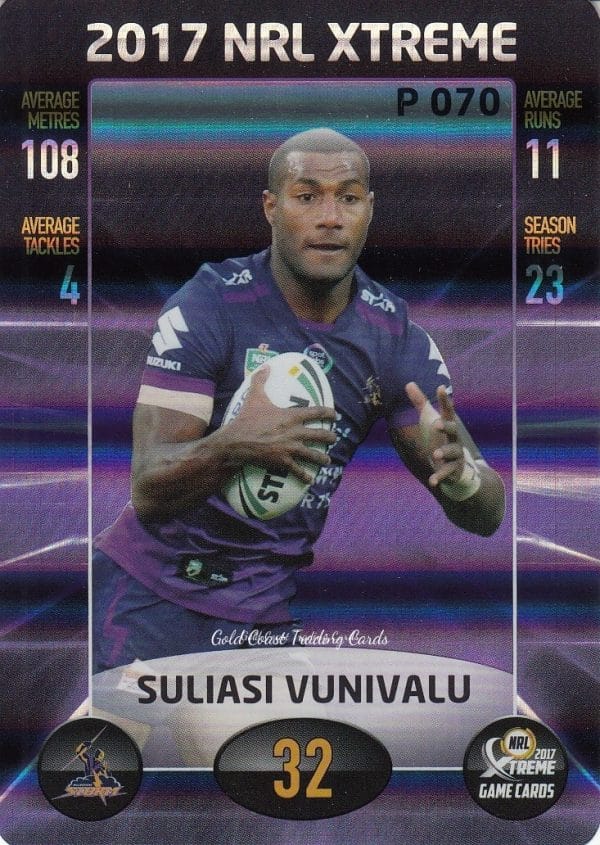 2017 NRL Xtreme Parallels - P070 Suliasi Vunivalu Melbourne Storm