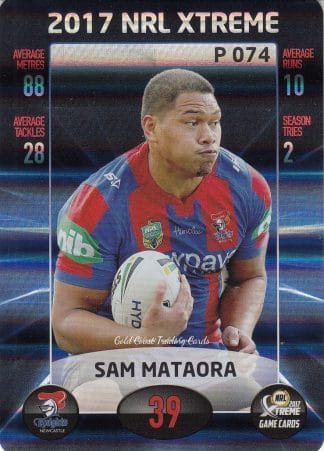2017 NRL Xtreme Parallels - P074 Sam Mataora Newcastle Knights