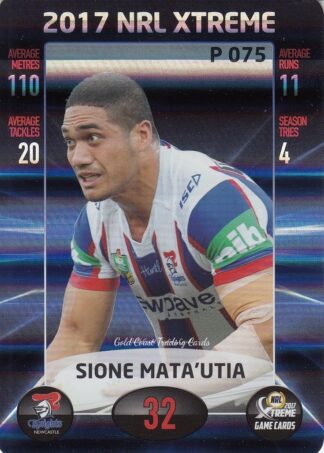 2017 NRL Xtreme Parallels - P075 Sione Mata'utia Newcastle Knights