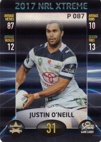 2017 NRL Xtreme Parallels - P087 Justin O'Neill North QLD Cowboys